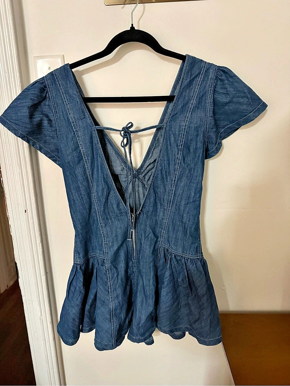 Free People Denim Mini Dress Size XS Like New